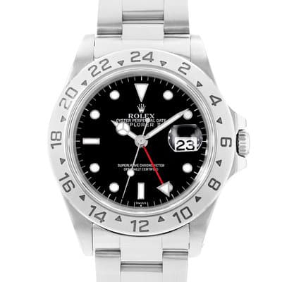 Rolex Explorer II 16570 40mm Black Dial Steel Automatic Mens Watch Papers