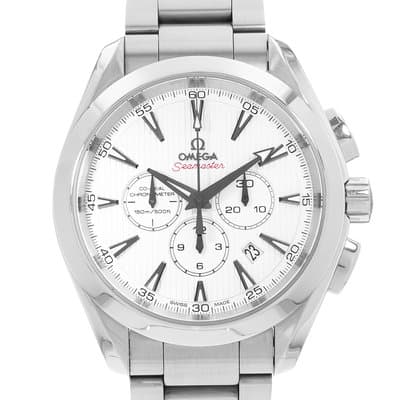 Omega Seamaster Aqua Terra 23110445004001 44mm White Dial Steel Mens Watch Card