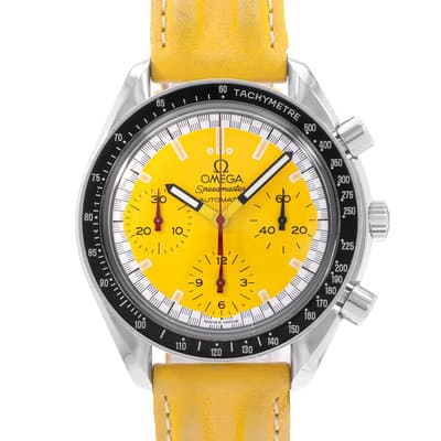 Omega Speedmaster Racing 3810.12.40 39mm Yellow Dial Steel Mens Watch Box
