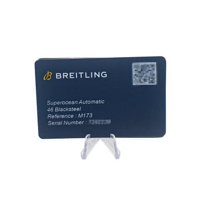 Breitling Superocean M17368D71C1S2 46mm Blue Black Steel Mens Watch Box Card