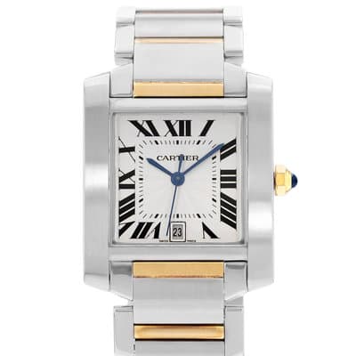 Cartier Tank Francaise W51005Q4 2302 28mm Large Yellow Gold Ladies Watch Papers