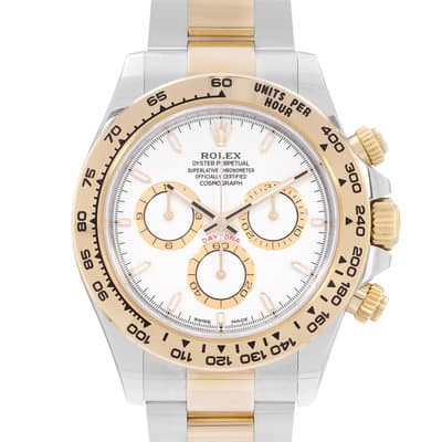 Rolex Daytona 126503 White Steel 18k Yellow Gold Chronograph Mens Watch 2025