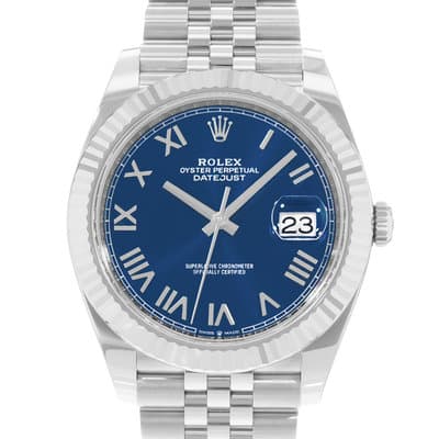 Rolex Datejust 41 126334 Blue Dial Steel Jubilee Automatic Mens Watch Box Card