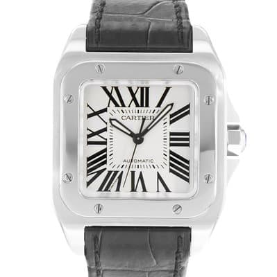 Cartier Santos 100 W20106X8 2878 35mm Medium Steel Automatic Mens Watch