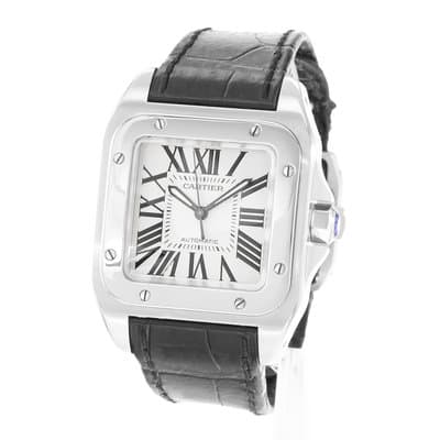 Cartier Santos 100 W20106X8 2878 35mm Medium Steel Automatic Mens Watch