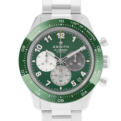 Zenith Chronomaster Sport 03.3117.3600/56.M3100 41mm Green Mens Watch Box Card