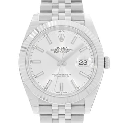 Rolex Datejust 41 126334 Silver Dial Steel Jubilee Automatic Mens Watch Card