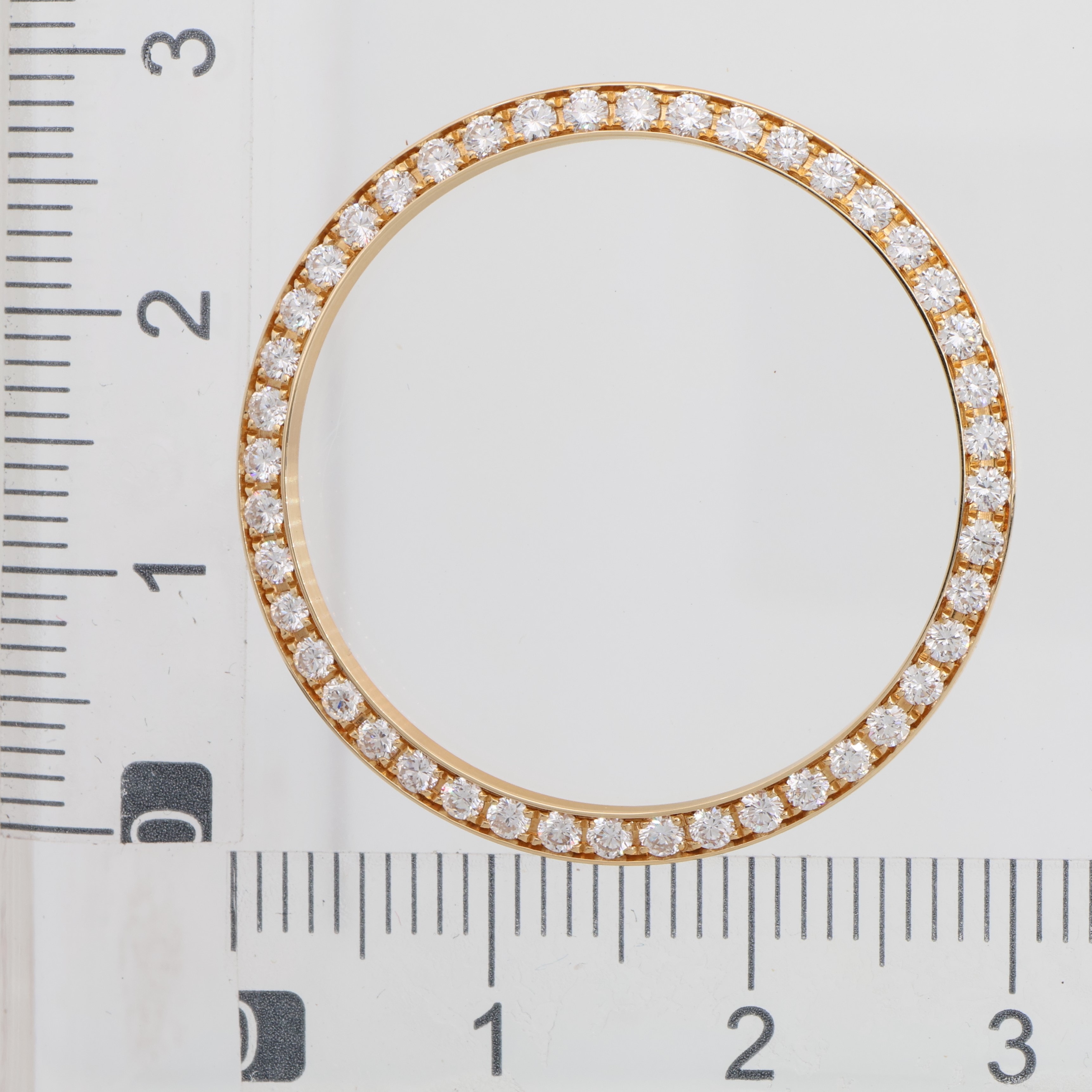 Factory original 44 diamonds 18K yellow gold bezel for Rolex 31mm