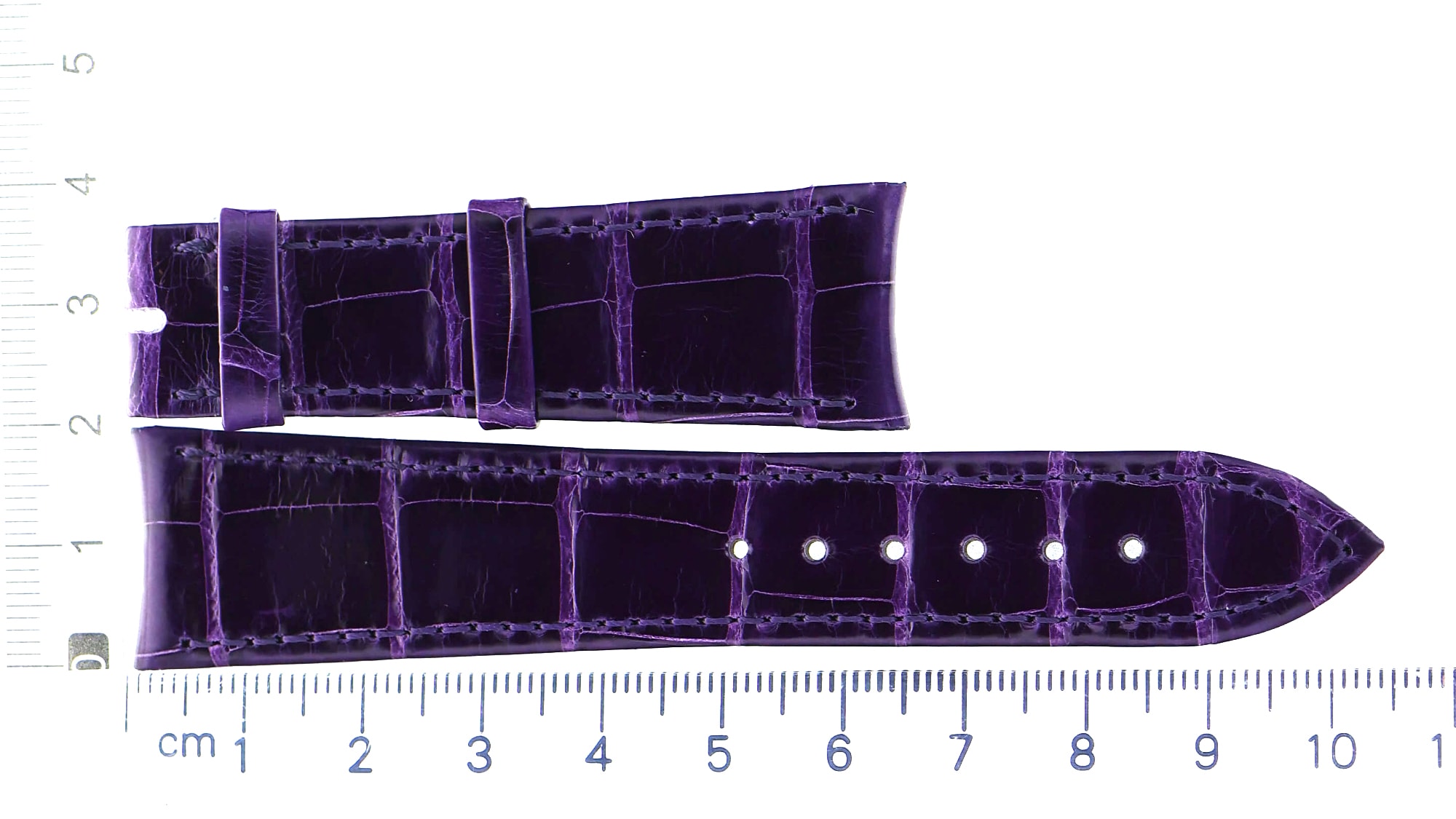 Unworn factory original Audemars Piguet purple leather strap 20.5x16mm