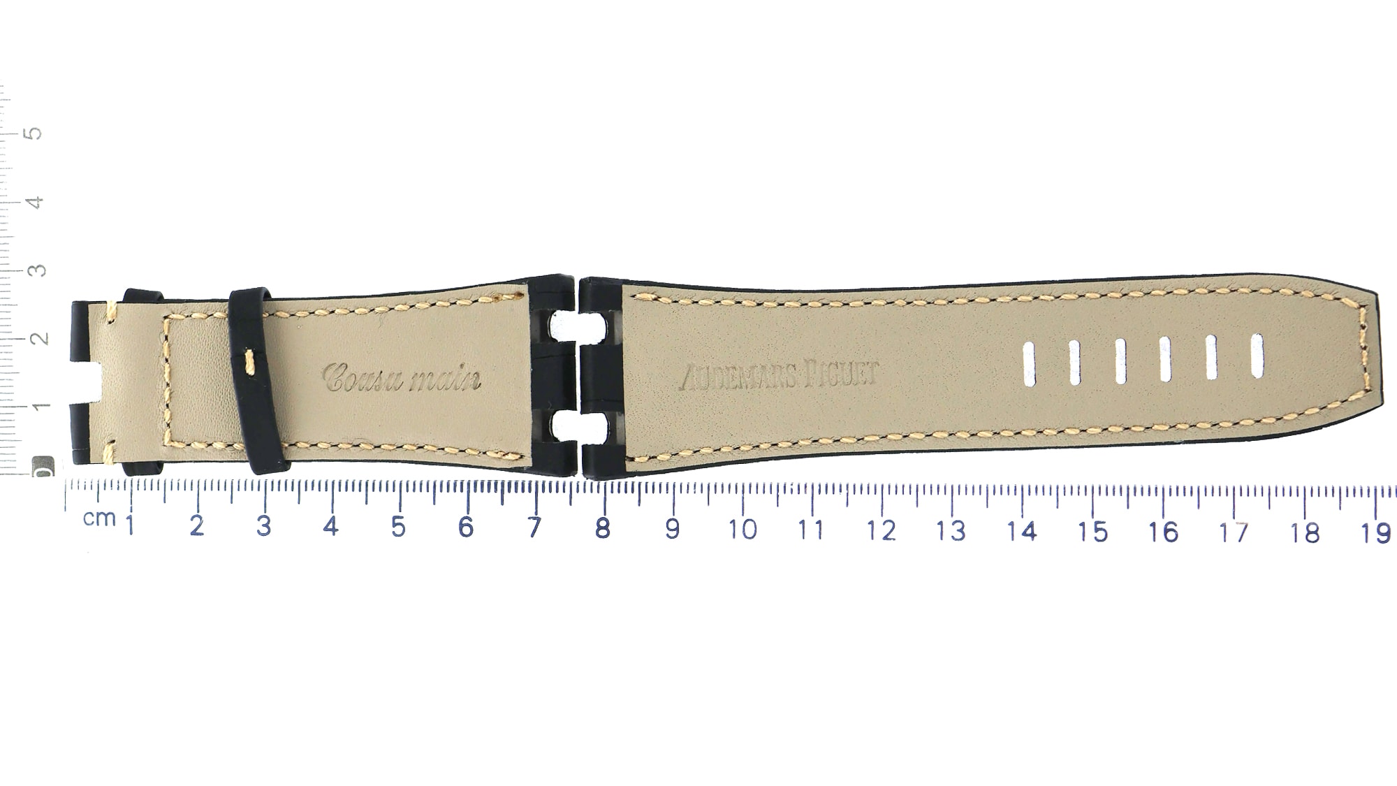 Unworn factory Audemars Piguet black leather strap 20x16mm