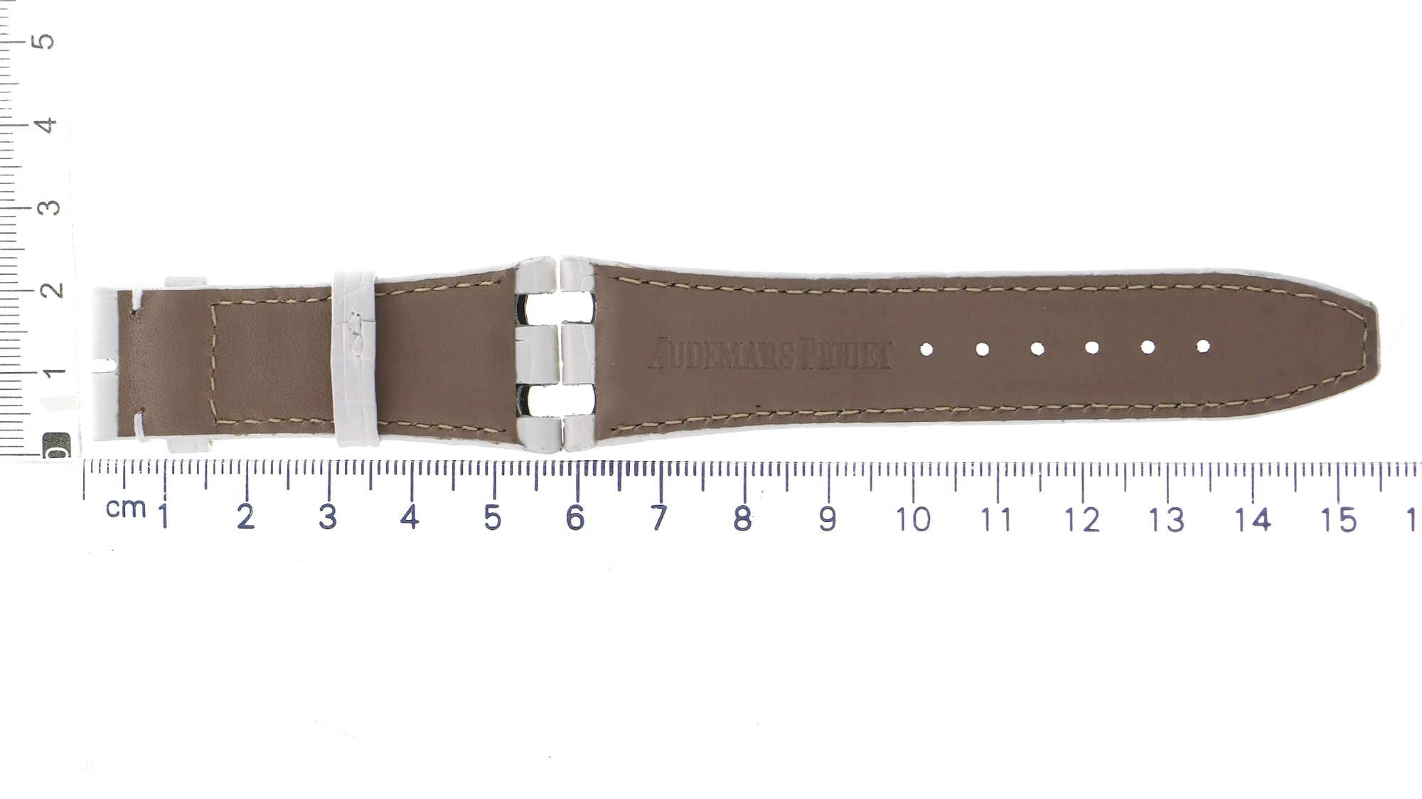Unworn facrory original Audemars Piguet white leather strap 23x18mm Royal OAk
