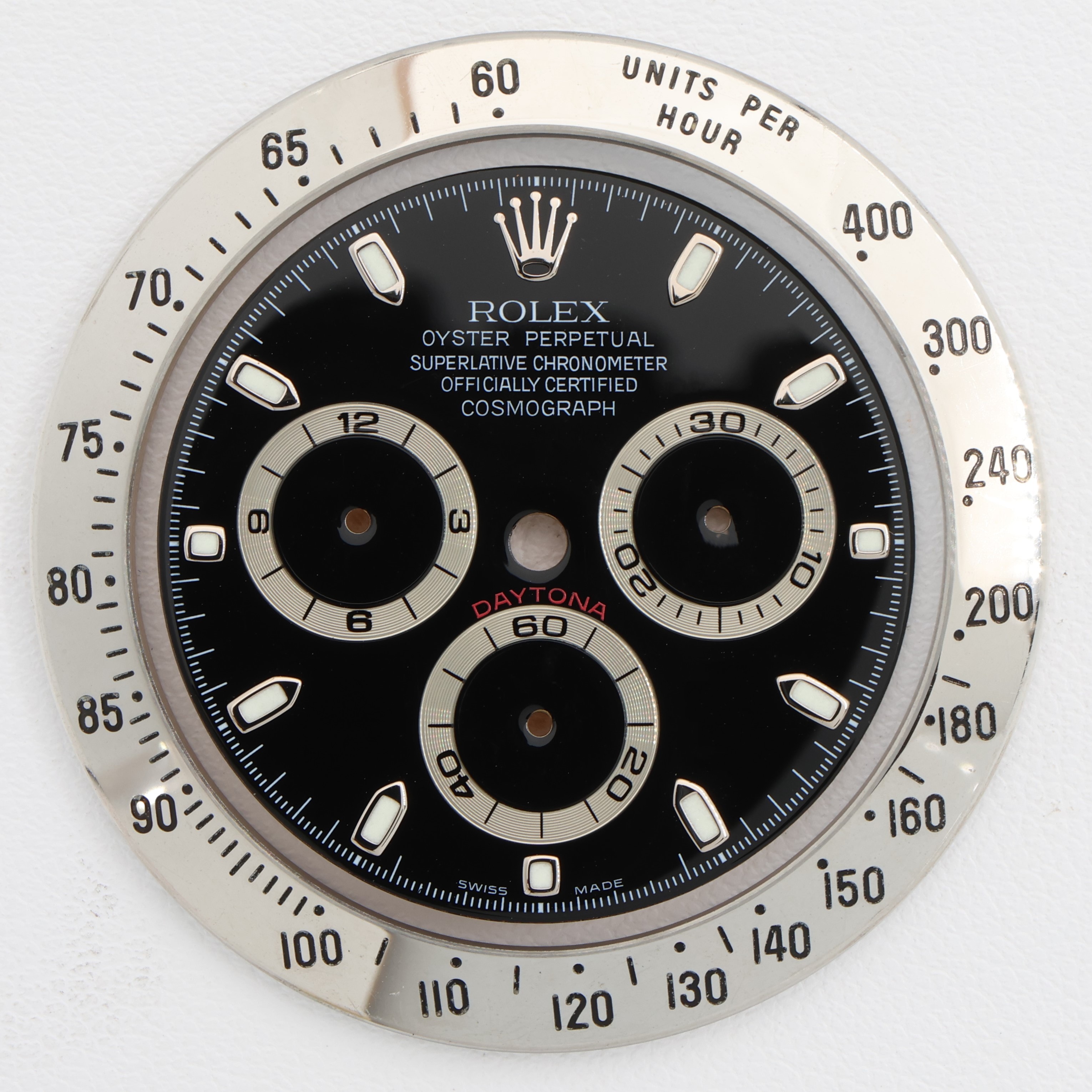 Factory original black dial and steel bezel set for Rolex Daytona