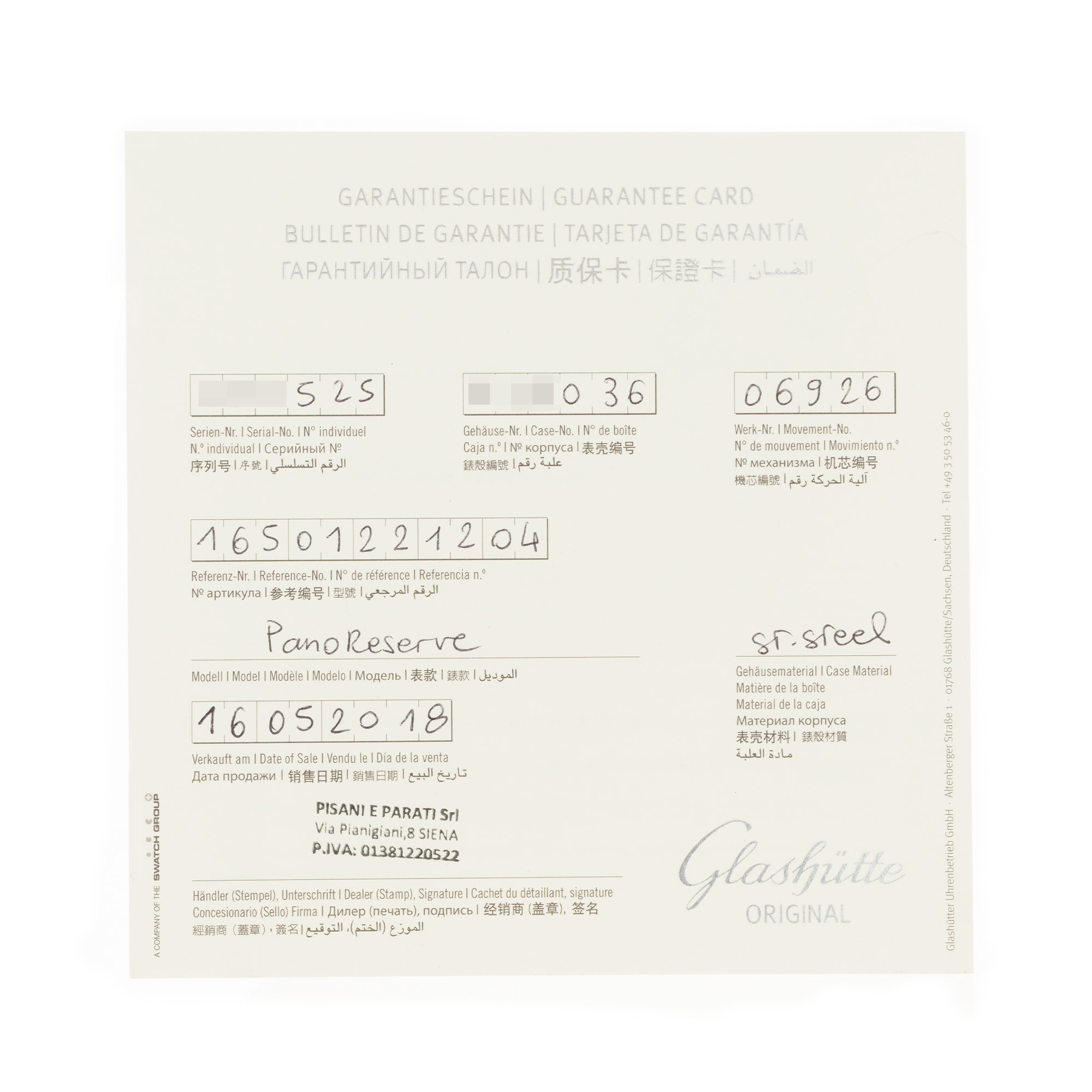 Glashutte Original Pano Reserve