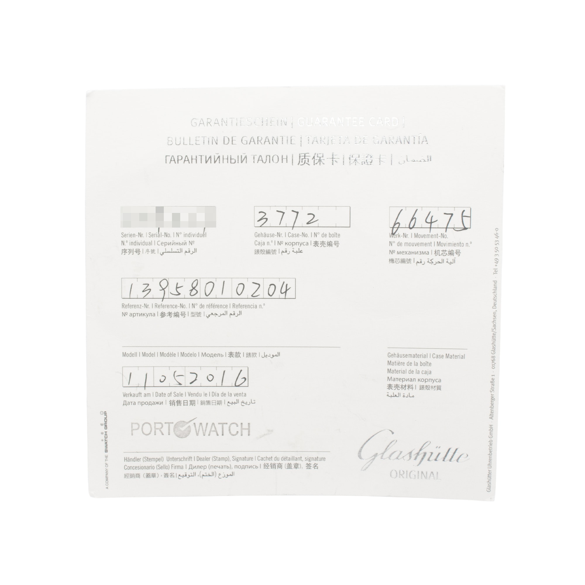 Glashutte Original Senator Hand Date