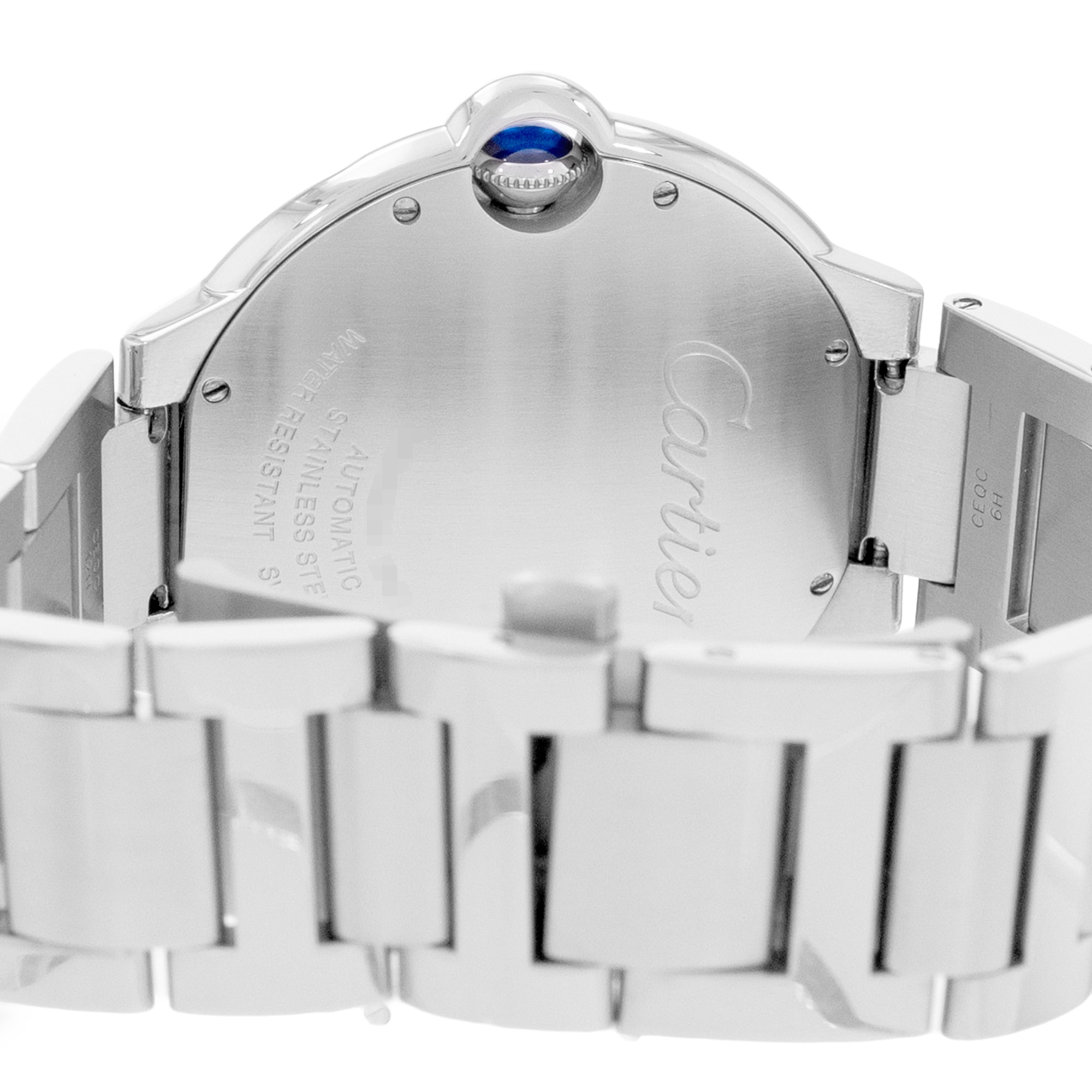 Cartier Ballon Bleu 42mm W69012Z4 3001 Silver Roman Dial Steel Mens Watch