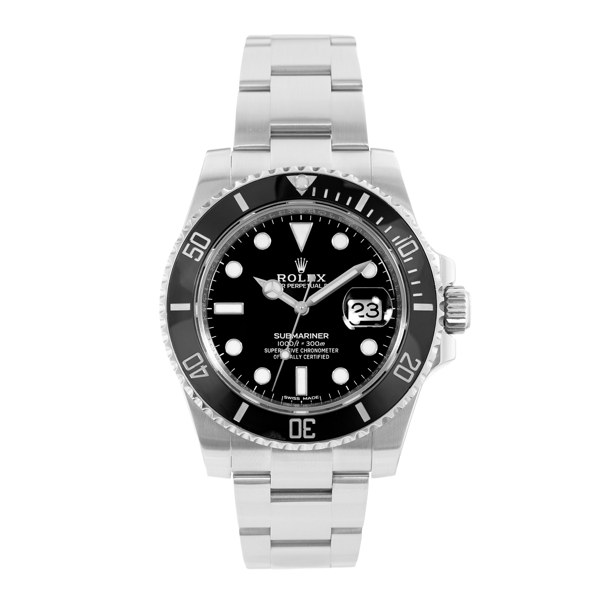 Rolex Submariner Date 116610 40mm Black Steel Oyster Mens Watch Box