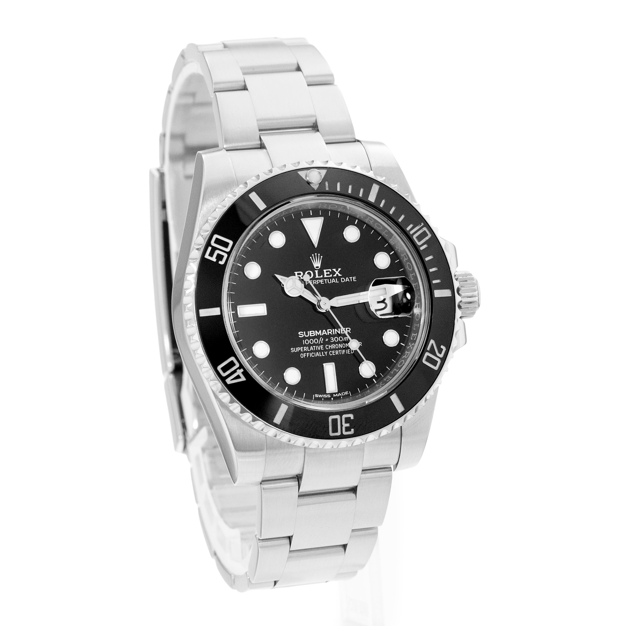 Rolex Submariner Date 116610 40mm Black Steel Oyster Mens Watch Box
