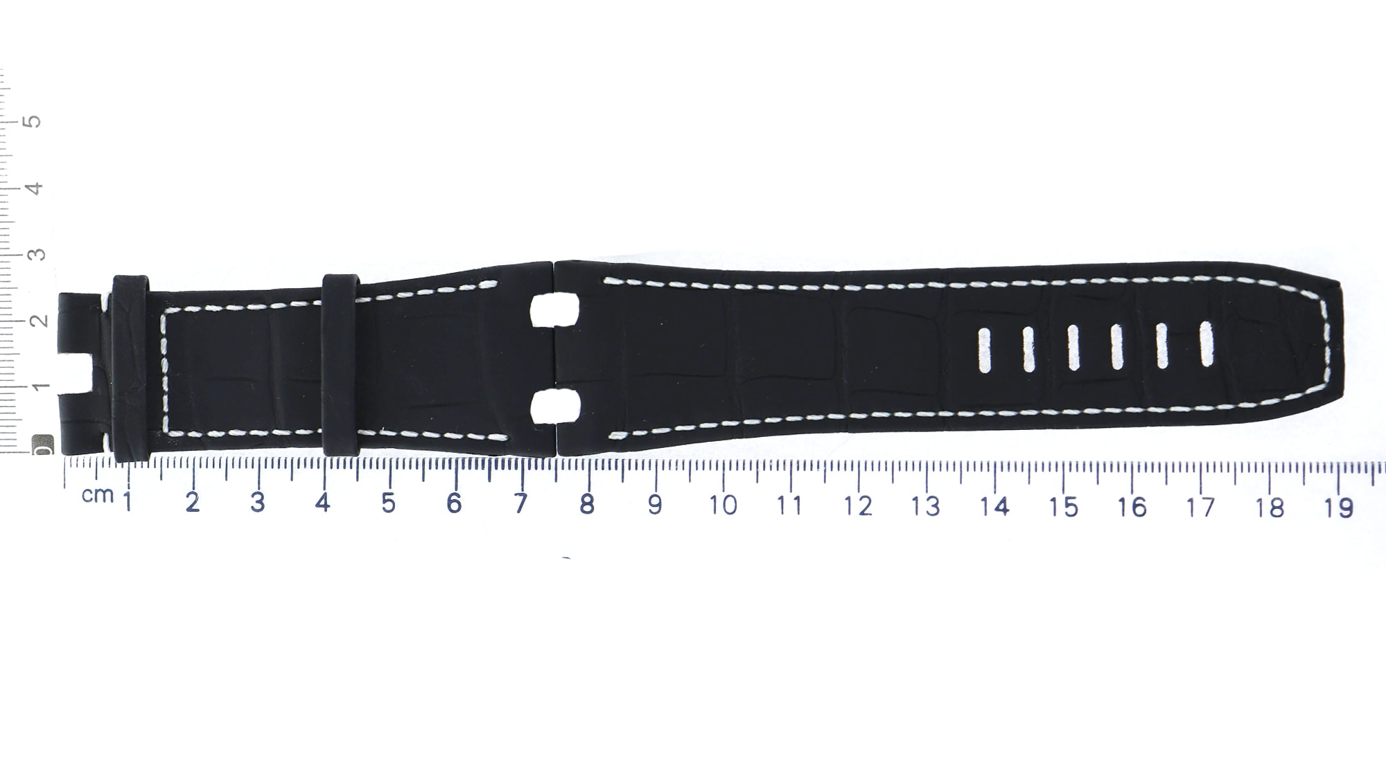 Unworn factory Audemars Piguet black leather strap 29x24.5mm