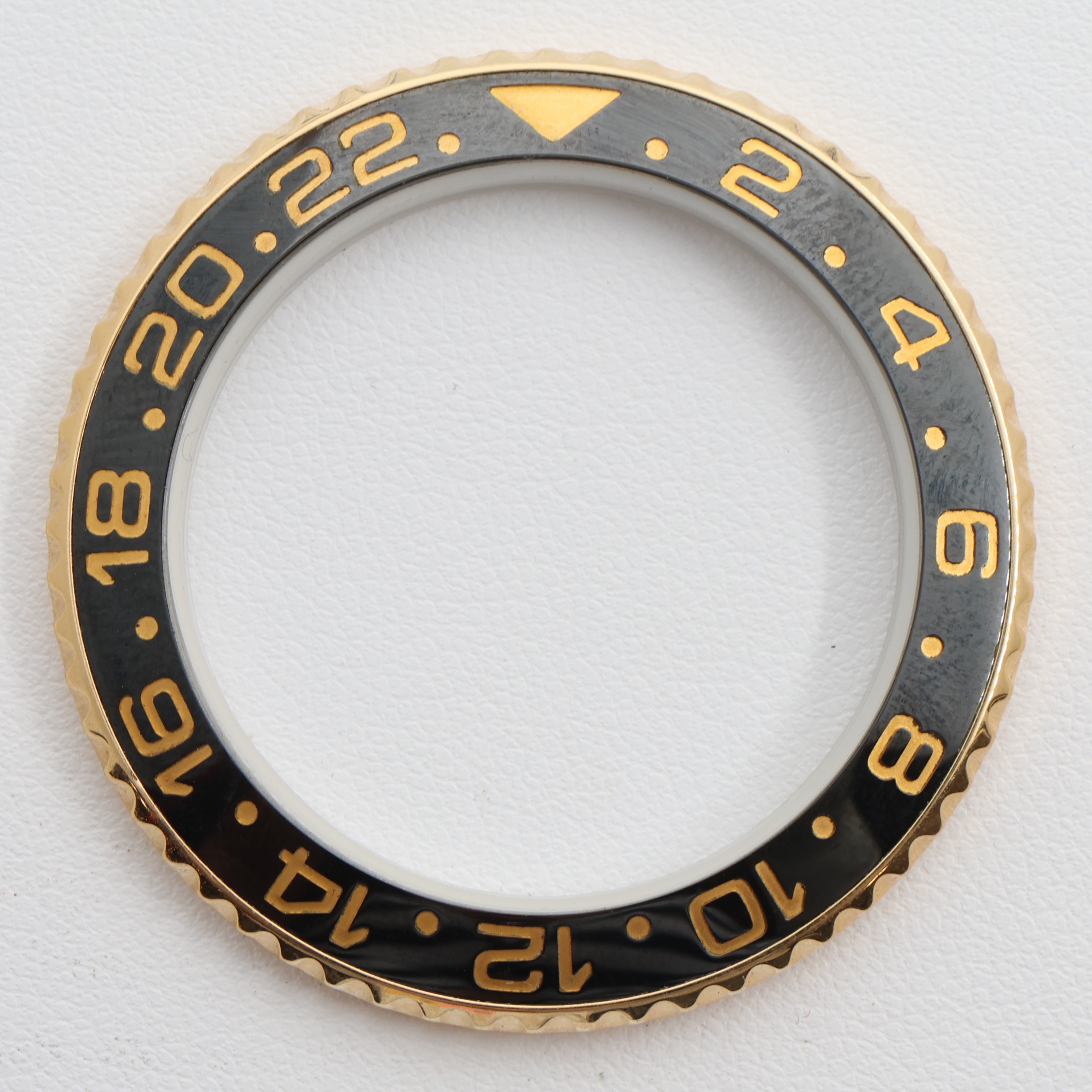 Factory original ceramic 18K yellow gold bezel for Rolex GMT 40mm