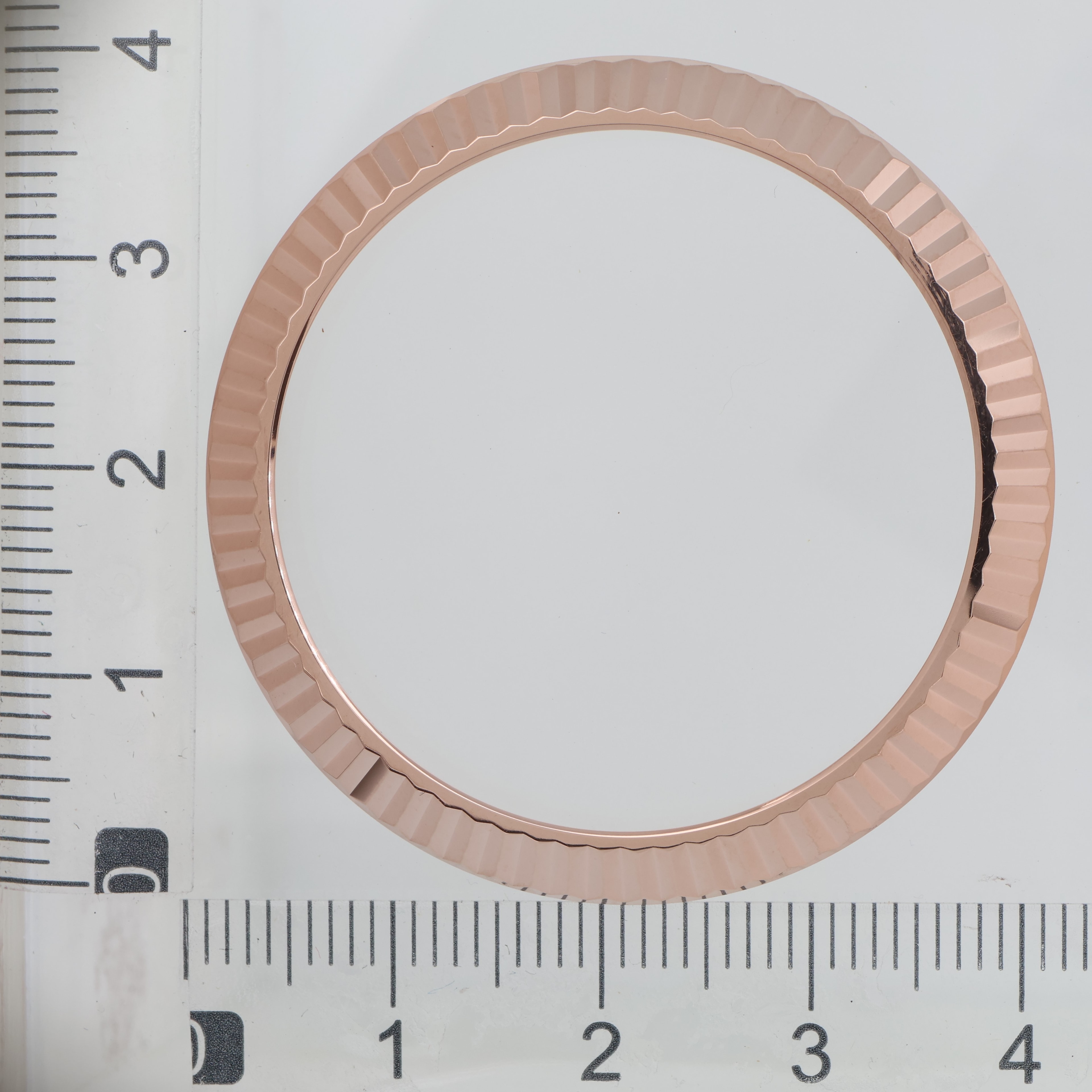 Original rose pink gold fluted bezel for Rolex 41mm reference 218235